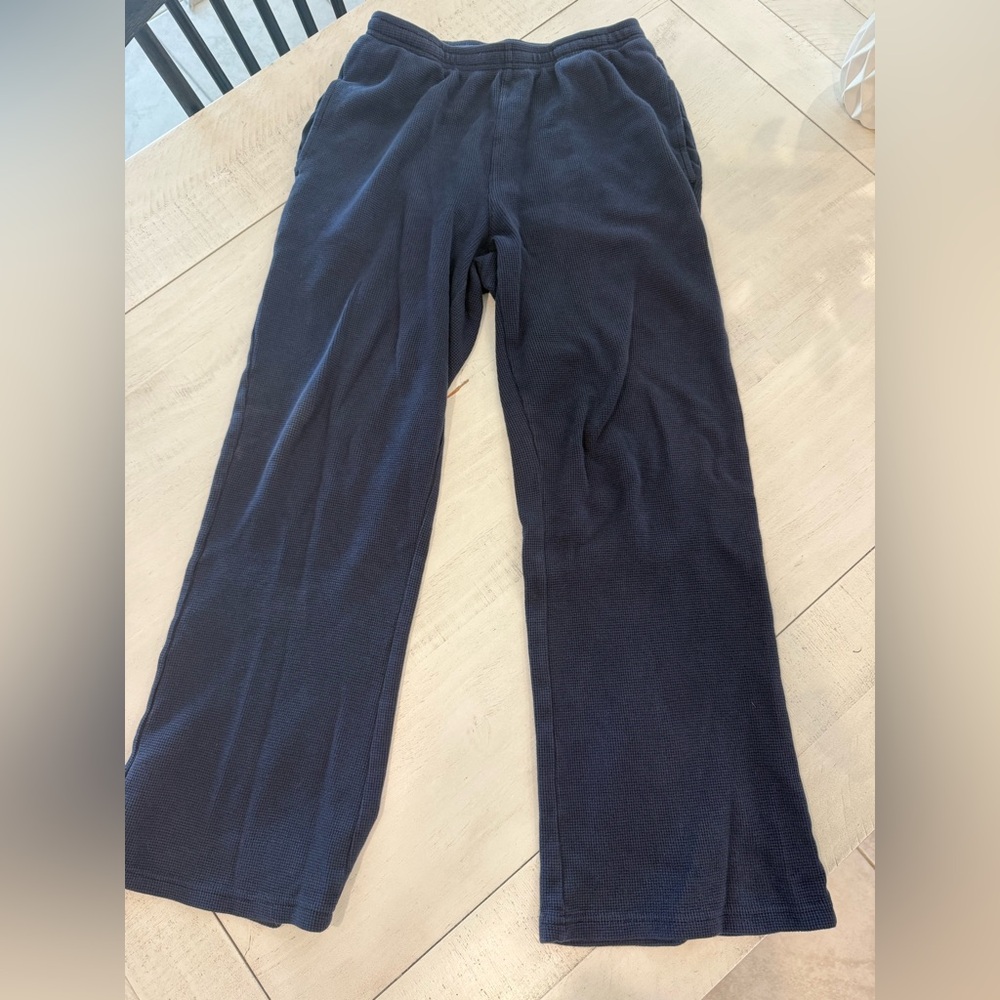 Brandy Melville Navy Blue Waffle Pants